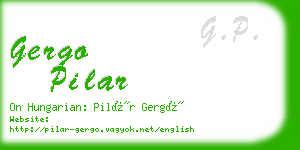 gergo pilar business card